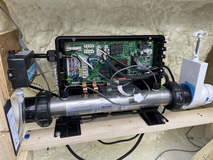 Hot tub heater ready for installation